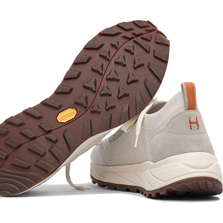 Henderson Baracco Light Beige Knit & Suede Sneakers for Men with Vibram Sole