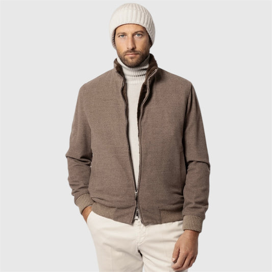 180S JACKET WITH FUR TRIM Doriani Cashmere