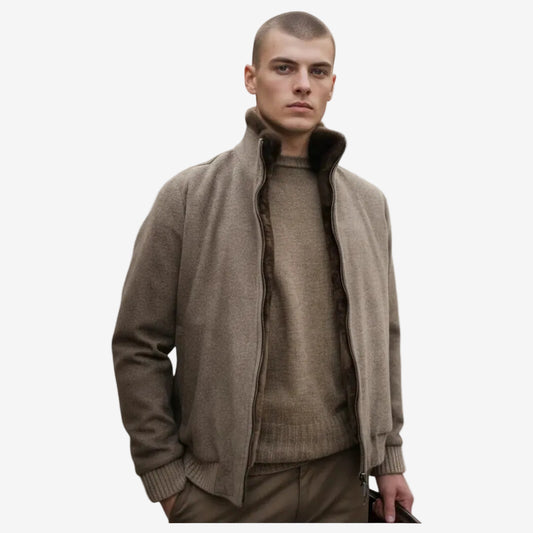 Doriani чоловічий бомбер зимовий верхній одяг з хутром бежевий колір