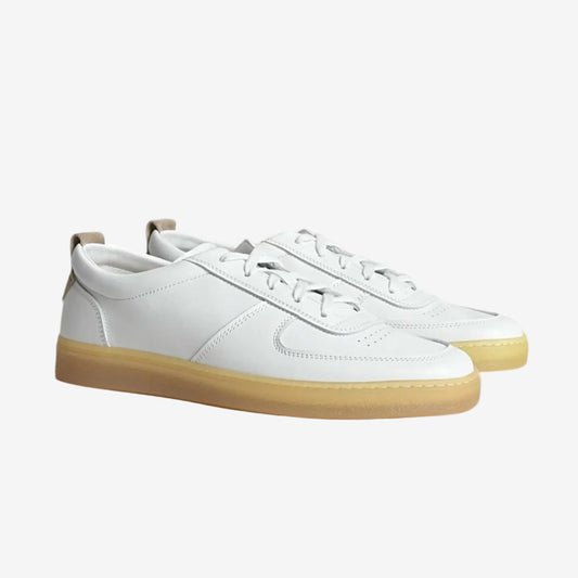 шкіряні кросівки Henderson з медовою
підошвою / Henderson white leather sneakers with honey sole - main front view