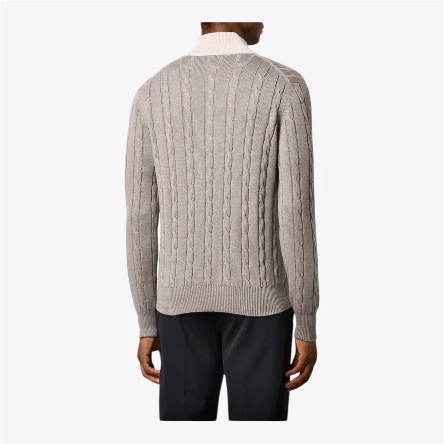 Тролер Doriani з кашеміру зі змійкою, сіро-бежевого 