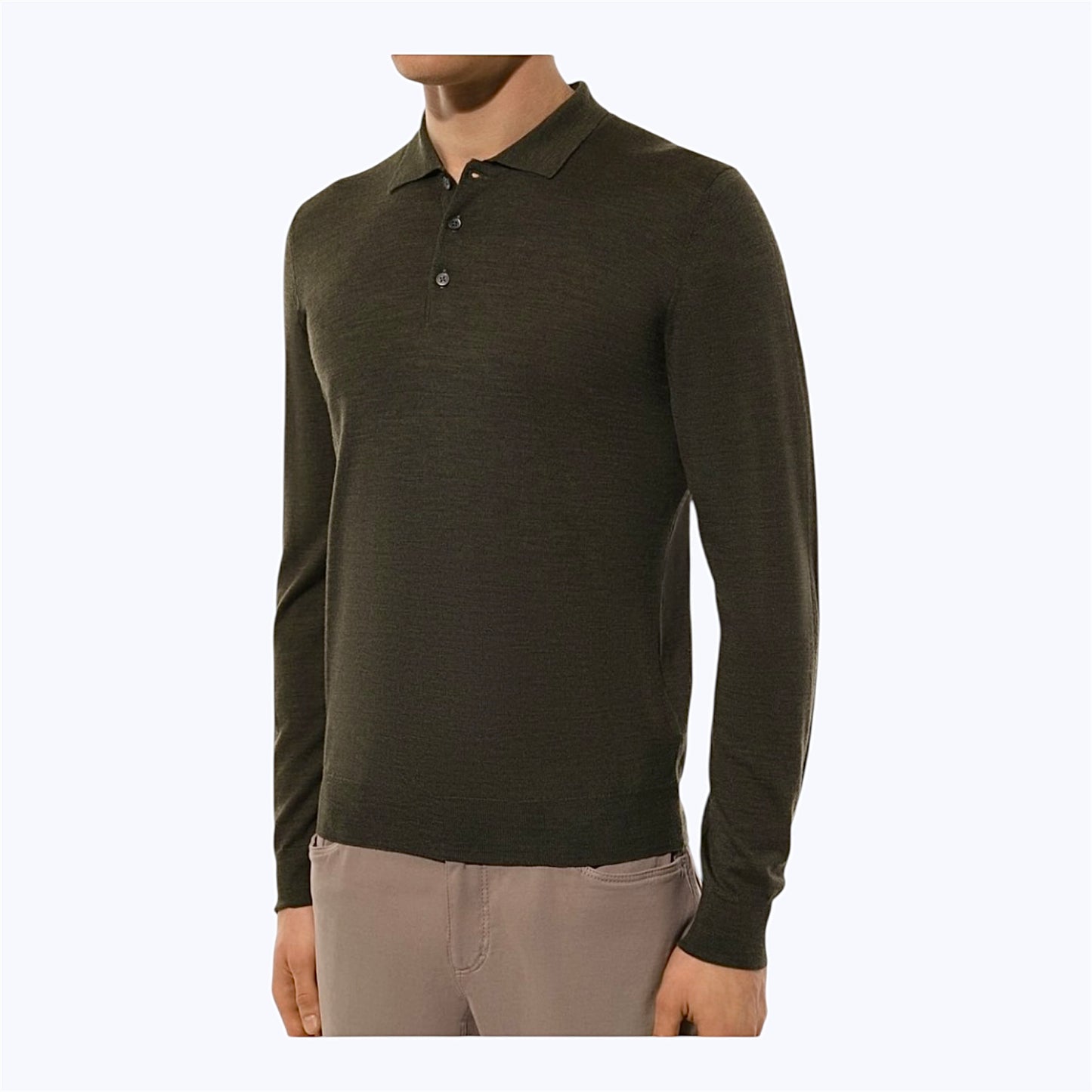 Поло Pashmere виготовлене зі 100% надзвичайно тонкої мериносової вовни 