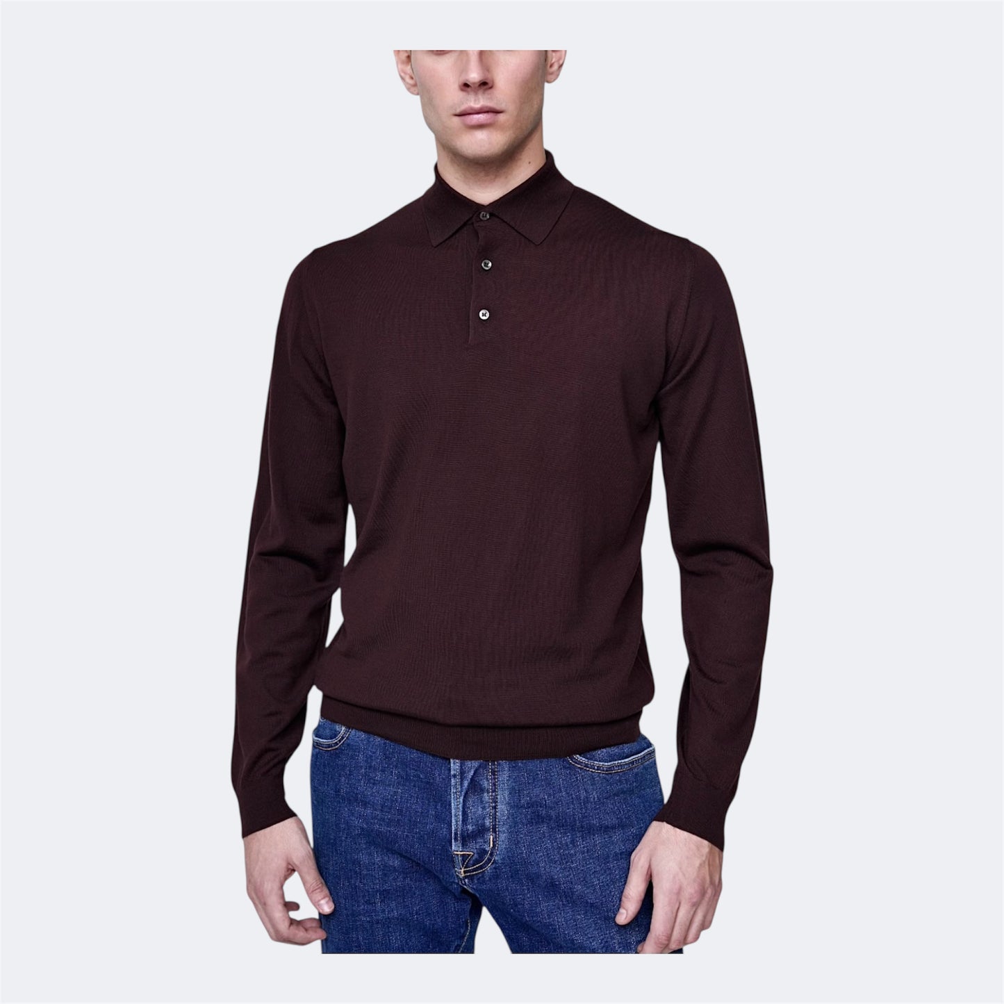 Поло Pashmere виготовлене зі 100% надзвичайно тонкої мериносової вовни 